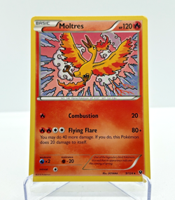 Pokemon TCG Fates Collide Moltres 9/124 Regular Rare - LP - Image 1
