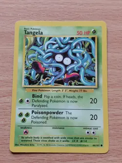 Pokemon Trading Card Game TCG Tangela Base Set 66/102 Regular 1999 - Image 1