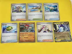 Pokemon TCG Gym Stamp Promo Scarlet Violet Base SV 7 Card Bundle - Image 1