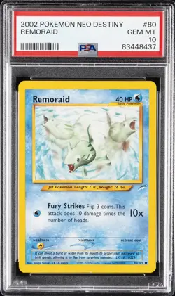 2002 POKEMON NEO DESTINY #80 REMORAID PSA 10 - Image 1