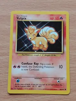 Pokemon Trading Card Game TCG Vulpix Base Set 68/102 Regular 1999 - Image 1