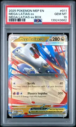 2025 POKEMON MEP EN-ME BLACK STAR PROMO MEGA LATIAS EX BOX MEGA LATIAS EX PSA 10 - Image 1