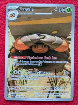 Pokemon TCG Crustle Illustration Rare Full Art Destined Rivals 186/182 Nintendo - Image 1
