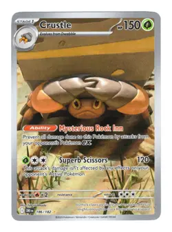 #186/182 Crustle Illustration Rare Destined Rivals Pokemon TCG Card - Image 1