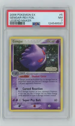 2006 Pokemon EX Legend Maker PSA 7 Gengar Reverse Foil #5 PSA 7 - Image 1