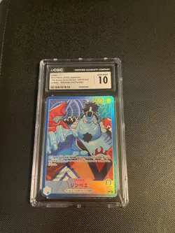One Piece CGC 10 Jinbe Japanese Alt Art Leader OP14-040 2025 - Image 1