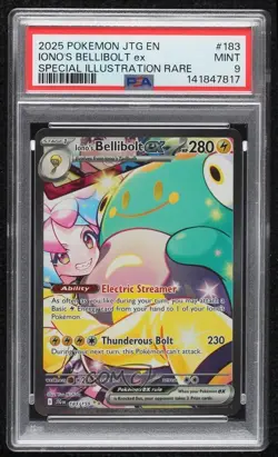 Iono's Bellibolt ex Special Illustration Rare Pokemon Journey Together JTG PSA 9 - Image 1