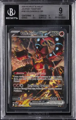 2025 POKEMON JTG SPECIAL ILLUSTRATION RARE #182 VOLCANION EX BGS 9 - Image 1