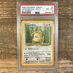1999 Pokemon Jungle Set No Symbol Error Holo Kangaskhan #5 PSA 8 NM-MINT - Image 1