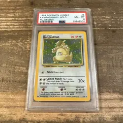 1999 Pokemon Jungle Set No Symbol Error Holo Kangaskhan #5 PSA 8 NM-MINT - Image 2