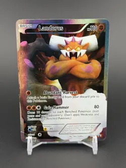 Landorus BW43 Pokemon TCG Black Star Black & White Promo Full Art Holo Card DMG - Image 1