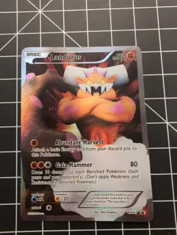 2012 Pokemon Black & White Black Star Promo #BW43 Landorus HOLO RARE FULL ART NM - Image 1