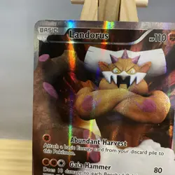 Pokemon TCG Landorus BW43 2012 Black & White Black Star Promo Holo HP Damage - Image 2