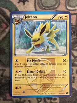 Pokemon TCG Jolteon (Team Plasma) 34/116 Plasma Freeze Regular Uncommon - Image 1