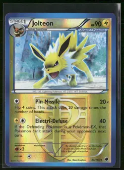 Jolteon 34/116 Reverse Holo - Pokemon TCG Plasma Freeze 2013 - Image 1