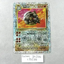 Golem 24/110 Legendary Collection Reverse Holo Vintage Pokemon TCG LP See Photos - Image 1