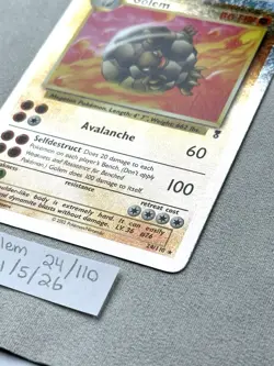 Golem 24/110 Legendary Collection Reverse Holo Vintage Pokemon TCG LP See Photos - Image 2