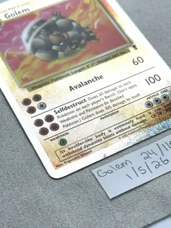 Golem 24/110 Legendary Collection Reverse Holo Vintage Pokemon TCG LP See Photos - Image 3