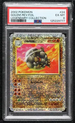 Golem Reverse Foil Pokemon Legendary Collection PSA 6 2002 - Image 1