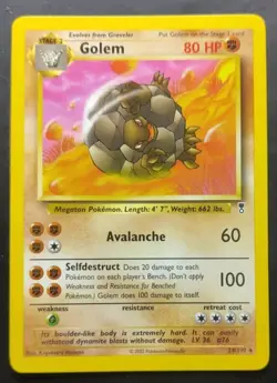Vintage Pokemon TCG, Golem #024/110, Legendary Collection Rare LP - Image 1