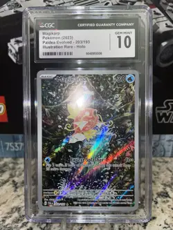Magikarp #203/193 Paldea Evolved Illustration Rare Holo Pokemon, CGC 10 Gem Mint - Image 1
