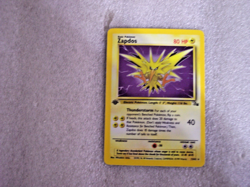 1999 Pokemon Zapdos Fossil Holo Card 15/62 Edition 1 Rare - Image 1