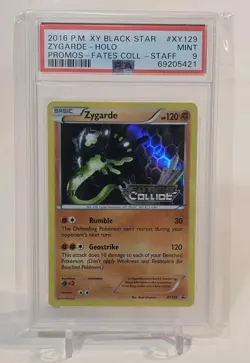 Zygarde #XY129 STAFF Fates Collide Promo Holo Pokemon PSA 9 POP 12 HTF - Image 1