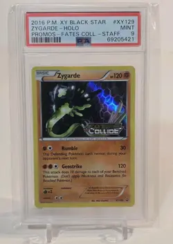 Zygarde #XY129 STAFF Fates Collide Promo Holo Pokemon PSA 9 POP 12 HTF - Image 2