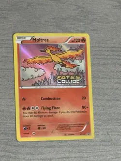 MOLTRES XY127 HOLO PROMO BLACK STAR FATES COLLIDE POKEMON CARD - Image 1