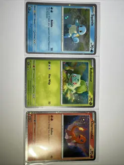 Pokemon 151 Poster Collection HD Cosmo Holo Promo Charmander Squirtle Bulbasaur - Image 1