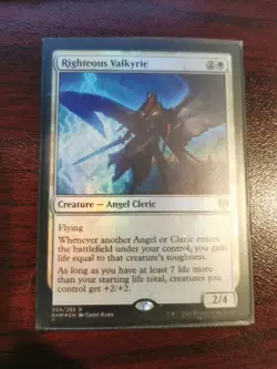 Righteous Valkyrie - Foil #024/285 (NM) Kaldheim Magic MTG - Image 1