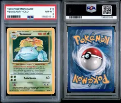 1999 Pokemon Base Set Venusaur Holo 15/102 PSA 8 Near Mint - Mint NEW CERT - Image 3