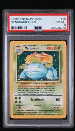 1999 Pokemon Base Set Venusaur Holo 15/102 PSA 8 Near Mint - Mint - Image 1