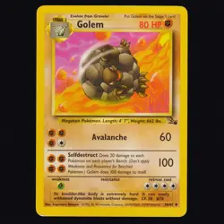 Golem 36/62 Fossil Vintage WOTC Uncommon Pokemon TCG NM/LP - Image 1