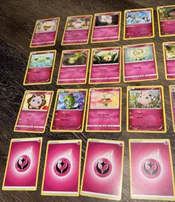 32 LOT Pokemon Cards DISCONTINUED FAIRY PINK Lot 2 Holos Rare TCG ALL DIFFERENT - Image 2