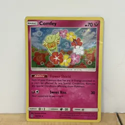 Comfey 93/145 Guardians Rising Holo Rare Pokemon Card 2017 LP Sun & Moon - Image 1