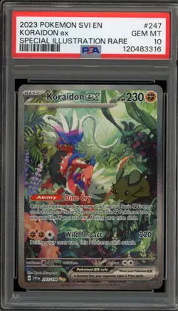 Pokemon Koraidon ex Scarlet & Violet Special Illustration Rare #247 PSA 10 - Image 1
