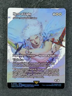 2025 MTG HERO OF LIGHT #0001 Final Fantasy Through the Ages Foil Borderless Rare - Image 1