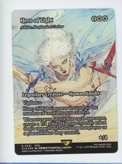 2025 MAGIC THE GATHERING FINAL FANTASY 0001 HERO OF LIGHT FOIL RARE - Image 1