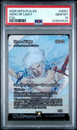 4529 Hero of Light 2025 MTG Final Fantasy FCA #0001 Foil PSA 10 - Image 1