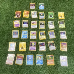Lot Of 32 Pokemon TCG Base Set Cards /64 Trainer Energy More - Image 1