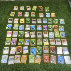 Lot Of 62 Pokemon TCG Base Set Cards /64 Trainer Energy More - Image 1