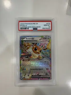 Eevee ex 075/131 - Pokemon Prismatic Evolutions Stamp Surprise Box - PSA 10 GEM - Image 1