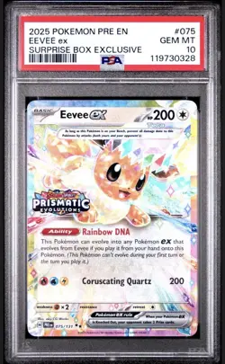PSA 10 Pokemon Surprise Box Eevee ex STAMPED Promo 075/131 Prismatic Evolutions - Image 3