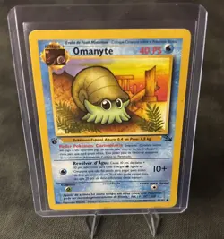 Vintage Pokemon Card [Portuguese] Omanyte 52/62 1st Edition Fossil Set 1999 NM - Image 1