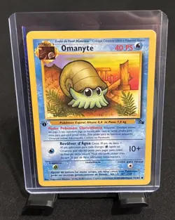 Vintage Pokemon Card [Portuguese] Omanyte 52/62 1st Edition Fossil Set 1999 NM 1 - Image 1