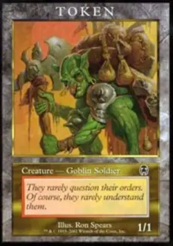 Token Promos Goblin Soldier Token x1 Moderate Play, English Magic Mtg M:tG - Image 1