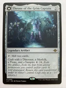 x1 Throne of the Grim Captain The Grim Captain LCI MTG 266 RARE NM - Image 1