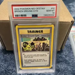 2002 POKEMON NEO DESTINY #92 BROKEN GROUND GYM PSA 10 - Image 1