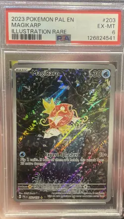 2023 Pokemon Paldea Evolved 203/193 Magikarp IR Illustration Rare Graded PSA 6 - Image 1